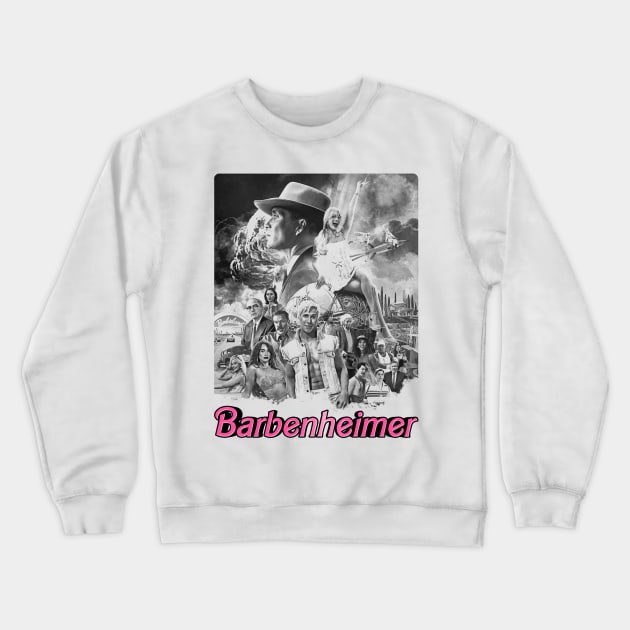 Barbenheimer Crewneck Sweatshirt by WHITE ANGEL STUDIO